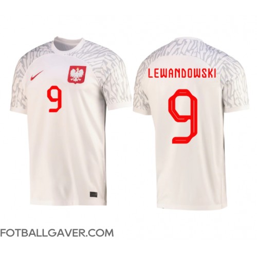 Polen Robert Lewandowski #9 Fotballklær Hjemmedrakt VM 2022 Kortermet